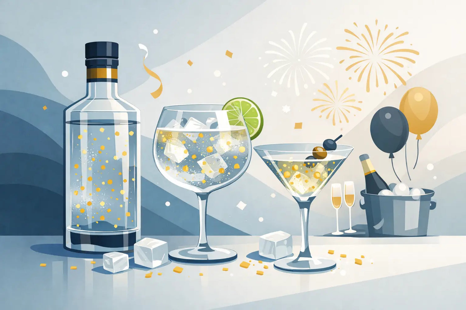 Gin mit Goldflocken schenken: Stilvoll feiern