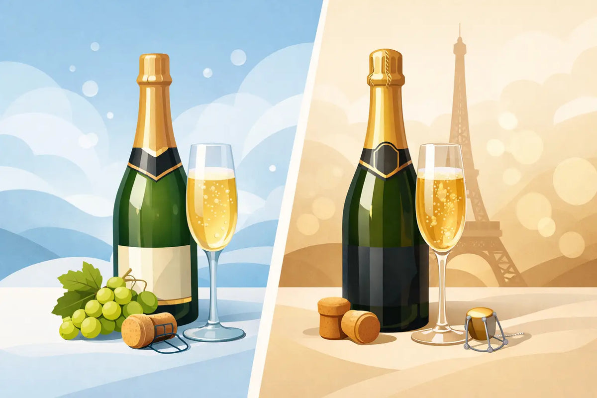 Der Unterschied zwischen Sekt und Champagner