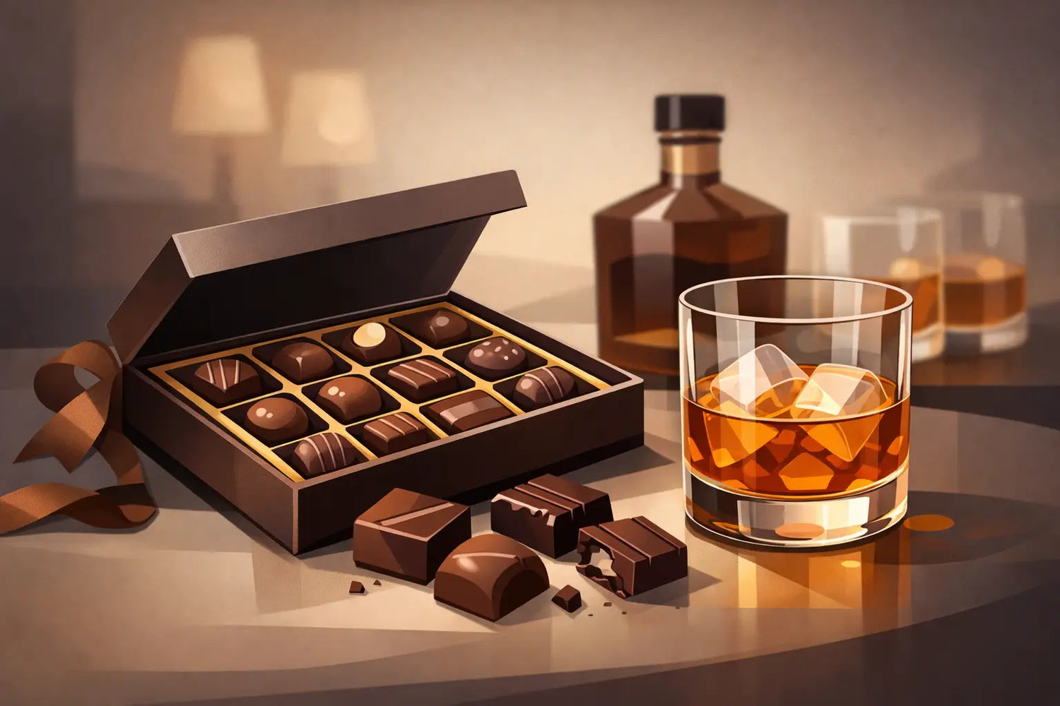 Edle Schokolade zu Whisky schenken mit Stil