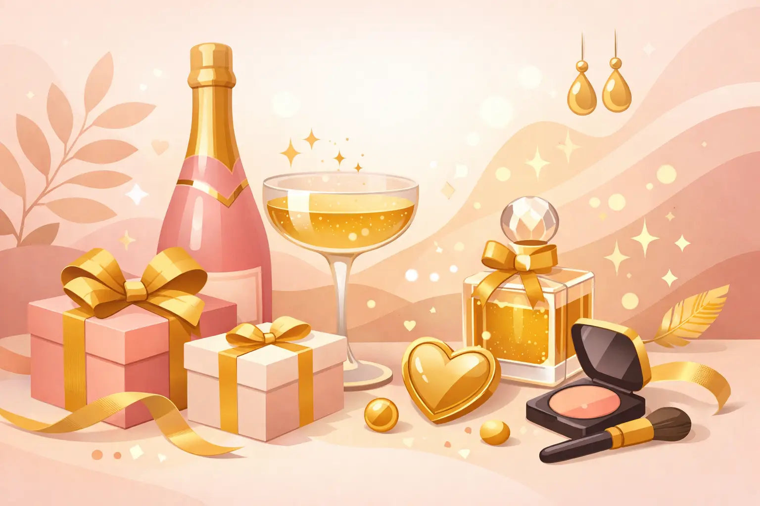 Besondere Alkoholgeschenke für Frauen mit Goldglanz