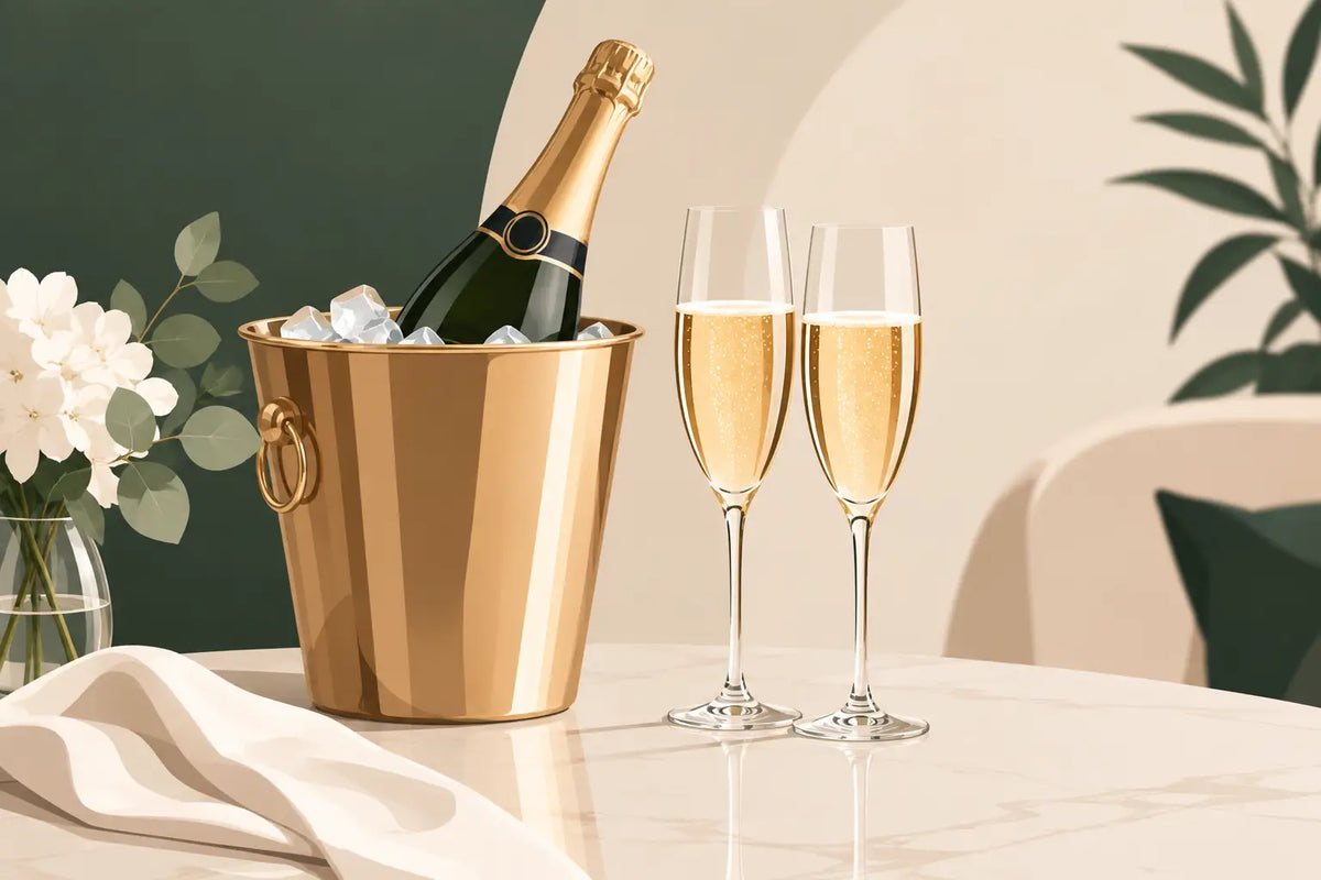 Champagner festlich präsentieren mit Stil