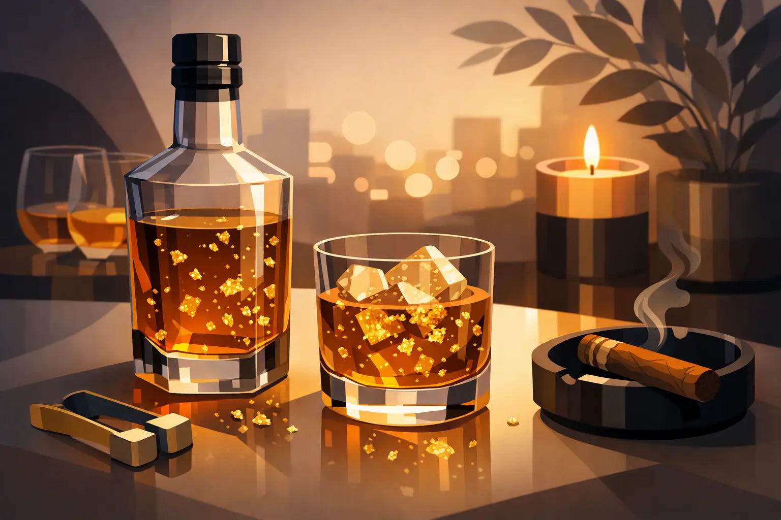 Whisky mit Goldflocken kaufen und stilvoll genießen