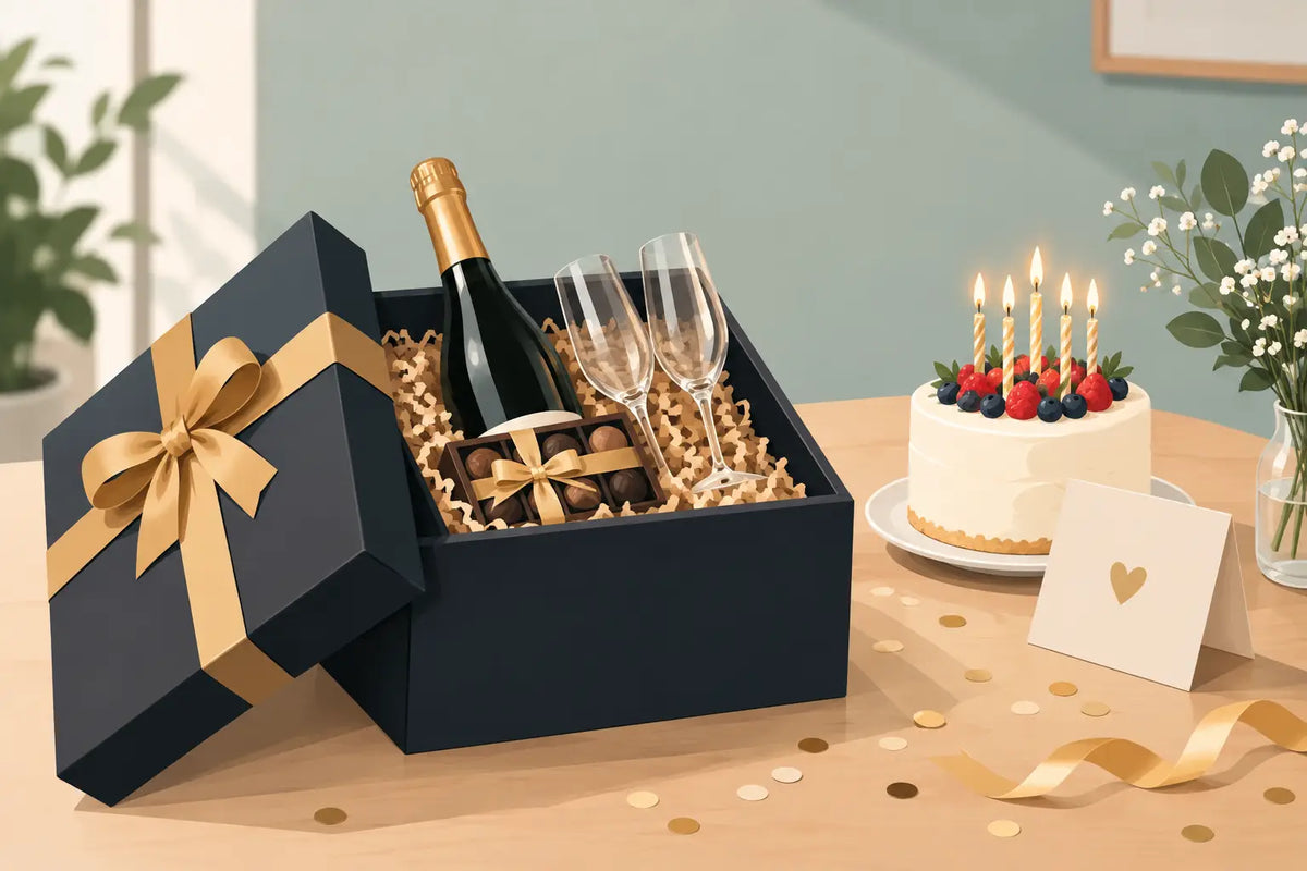 Elegante Geburtstagsüberraschung mit Alkohol