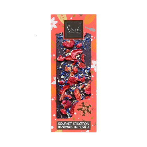 Ritonka Gourmet Selection Bitterschokolade Erdbeere Ringelblume Gold aurusluxury